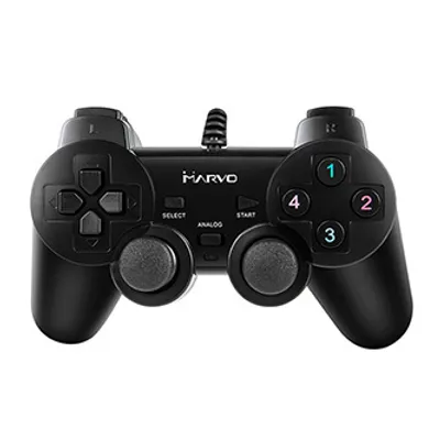 Zdjęcie produktu dla Marvo GT-006, Gamepad, PC, Przycisk menu, Przycisk trybu, Przycisk opcji, Przycisk zasilania, Przycisk Turbo, Analogowy, Przewodowa, USB