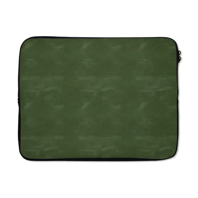 Produktbild von MuchoWow® Laptop Hülle 17 Zoll Laptoptasche Leder - Grün - Tierhaut - Zipper - Schutzabdeckung