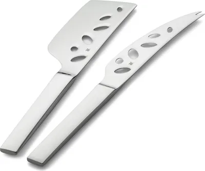 Produktbild von WMF Nuova Käse Set 2-teilig Käsemesser Käsebeil Käseschneider Cromargan Edelstahl poliert spülmaschinengeeignet