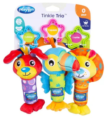 Produktbild von Playgro Tinkle Trio, Junge/Mädchen, Mit Ton, Stoff, Plüsch, Gemischte Farben, 3 Stück(e)