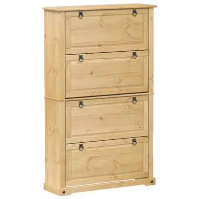 Obrázok produktu pre vidaXL Skriňa na topánky  99x32x163,5 cm z masívneho borovicového dreva