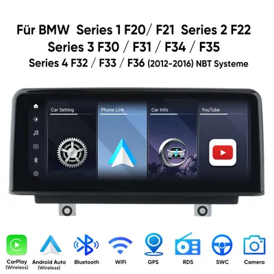Immagine prodotto di Autoradio Linux Wireless Carplay Android Auto GPS NAVI da 10,25'' per BMW F20 F22 F30 F31 F32 F33 F34 F36 NBT 2011-2016 1920*720