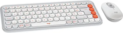 Produktbild von Logitech 920-013110, Kabellos, Bluetooth, Scherenschalter, AZERTY, Weiß, Maus enthalten