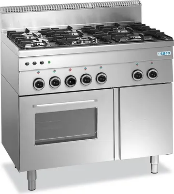Produktbild von SARO Gasherd+Ofen+Grill, 6 Brenner, 600 Line,G6SFA6