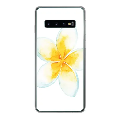 Produktbild von MuchoWow® Handyhülle Schutzhülle Hülle für Samsung Galaxy S10 Aquarellfarbe - Blume - Tropisch Silikon Softcase Handy Hülle - Handytasche