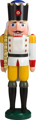 Produktbild von König weiß (100cm) Nussknacker von Seiffener Volkskunst
