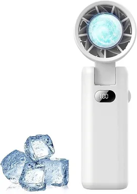 Obrázek produktu pro Turbo ruční ventilátor 3600 mAh, 100 rychlostí, dobíjení přes USB, bílý, do kanceláře, na kempování a na cesty