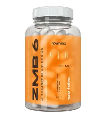 Produktbild von nowmax® ZMA + B6 90 Kapseln – Magnesium, Zink & Vitamin B6, Nahrungsergänzung