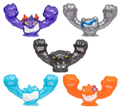Obrázok produktu pre Heroes of Goo Jit Zu Meteor Madness Dehnbare Figuren 5er-Pack Goo Slingers Cosmic Metallic Slingers 5 cm