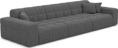 Produktbild von Bouclé 4-Sitzer Couch Nivara Graphit