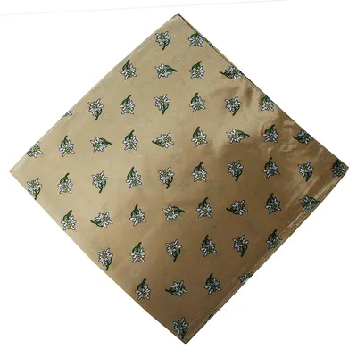 Produktbild von Trachtentuch Halstuch mit Edelweissmuster Nikituch 60x60, Farbe:Beige