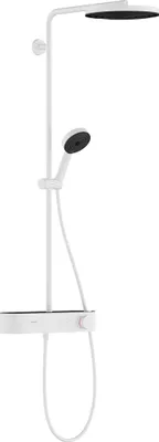 Produktbild von Showerpipe PULSIFY 260 1jet mit Brausethermostat mattweiß mattweiß