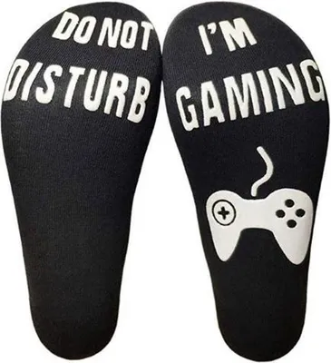 Produktbild von Go Go Gadget – Bitte nicht stören > I'm Gaming – Socken – Einheitsgröße – Schwarz mit weißen Buchstaben