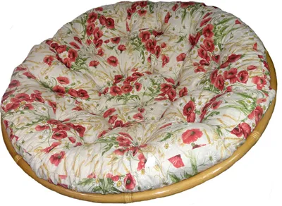 Produktbild von Polster für Papasansessel , Ersatzpolster Papasan D 120 cm , Fb. Mirha Leinen Mohnblume