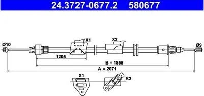 Zdjęcie produktu dla Linka Hamulca Ręcznego Ford Tył Galaxy/Mondeo/S-Max 06- Pr