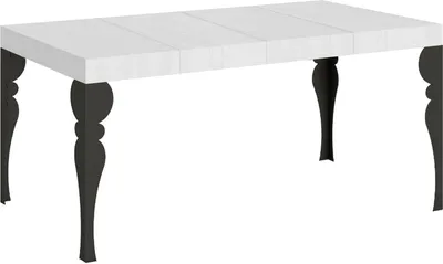 Produktbild von Ausziehbarer Tisch 90x130/234 cm Paxon Premium Weiß Esche Anthrazit Gestell