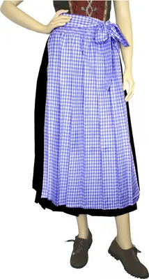 Produktbild von Lange Dirndlschürze Trachtenschürze schürze lang Dirndl Dirndel Blau, Größe:36