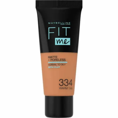 Image de Maybelline New York Fit Me Matte + Poreless Liquide Foundation 334 Warm Tan 30ml