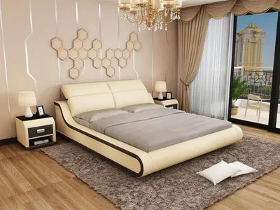 Produktbild von Bett mit USB Polsterbett Luxusbett Doppelbett Ehebett Betten 140/160/180 LB8835