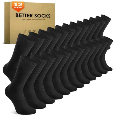 Immagine prodotto di Calzini sportivi da uomo e da donna, imbottiti, confezione da 12 paia, taglia 39-42, colore: nero, bianco, grigio