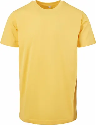 Produktbild von Build Your Brand BY004 | Round Neck Herren T-Shirt - Farbe: Taxi Yellow - Größe: S
