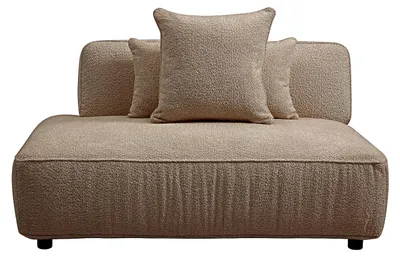Produktbild von Linke Récamiere aus Bouclé-Stoff in Taupe LELACO