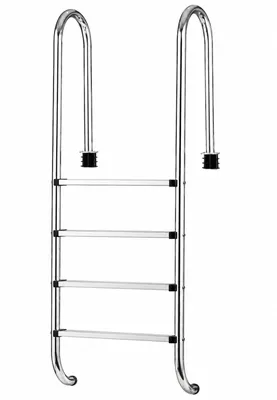 Produktbild von Poolleiter Einbau 4‑stufig für 1,50 m Tiefe – Edelstahl 304 inkl. Hülsen