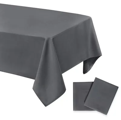 Produktbild von Tischdecke Hellgrau Fleckschutz Abwaschbar 130x220cm 2 Stück