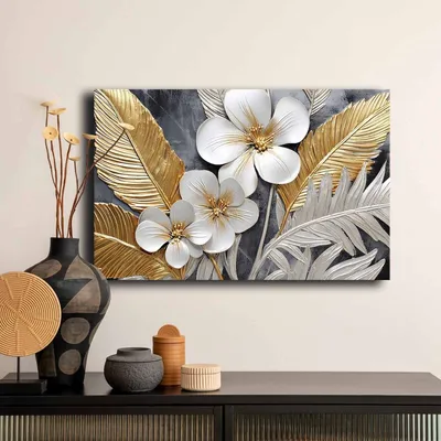 Produktbild von Wallity, 4570GSC-001, Dekorative Leinwandmalerei, Mehrfarbig, 100 % LEINWAND, 45 x 70 cm