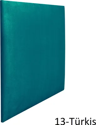 Produktbild von Polsterpaneel Wandkissen Wandpolster Bettkopfteil Wandpaneel Schlafzimmer | 60 x 30 cm | Türkis