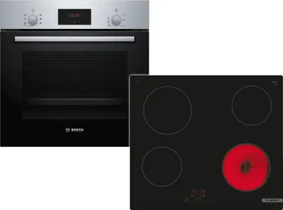 Produktbild von Bosch HBD231BR61 Set Backofen HBF133BR0 + Glaskeramikkochfeld PKE61RAA2E