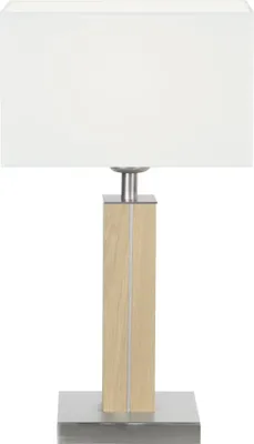 Produktbild von Dana Q Quadra Tischlampe Asteiche natur Baumwolle weiß