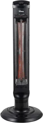Productafbeelding van Oscillerende koolstofvezelkachel, 1 lamp en 2 krachten met metalen frame, carbon revolver zwart