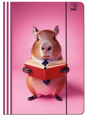Image de Pack A4 Chemise à élastique Capybara rose 5 pièces