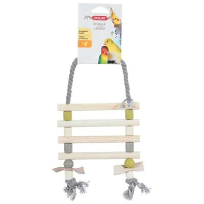 Image de Echelle de corde pour oiseaux échelons en bois 31cm Zolux