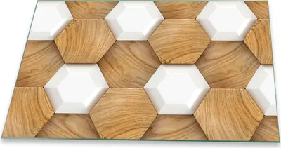 Immagine prodotto di Piastra di copertura per piano cottura in ceramica 1 pezzo 80x52 legno marrone copertura alzatina in vetro