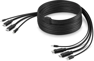 Produktbild von Linksys Secure KVM Dual DisplayPort cable set 3,0 m