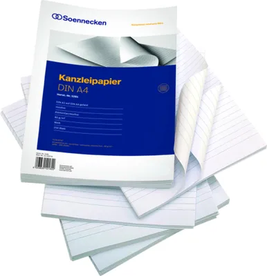 Produktbild von Soennecken Kanzleipapier 5281 A3/A4 o. Korrekturrand lin. 250 Bl./Pack.