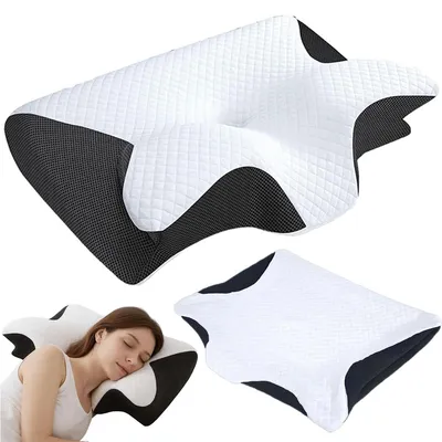 Produktbild von Kühlendes Kissen zur Schmerzlinderung,verstellbares Nackenkissen für Schlafen,geruchsneutrales Memory-Schaum-Kissen,orthopädisches Kissen für Schläfer