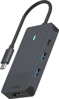Obrázek produktu pro Rapoo UCM-2001, USB typu C, HDMI, USB 3.2 Gen 1 (3.1 Gen 1), USB typu C, Muži, Černá, 7,5 W, 20 V