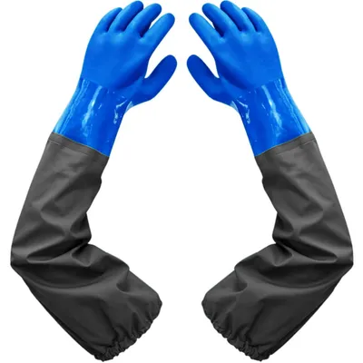 Produktbild von Pond Gloves, Lange Wasserfeste Gummihandschuhe, 64 cm, fuer Gartenarbeit