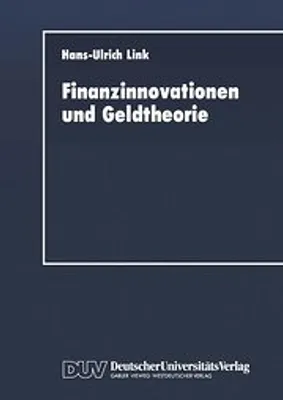 Obrázek produktu pro Finanzinnovationen und Geldtheorie