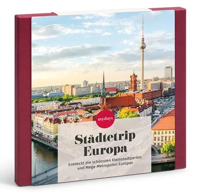 Produktbild von mydays Geschenkbox Städtetrip Europa; Erlebnis verschenken oder selbst erleben; Gutschein für 2 Person(en)