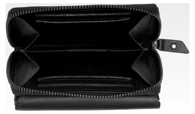 Produktbild von Leder Portemonnaie Schwarz Doniva