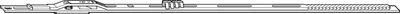 Productafbeelding van ROTO NT/NX Boogonderdeel, horizontaal, lengte L = 380 mm, zilverkleurig