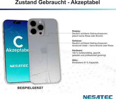 Produktbild von Apple iPhone 14, 15,5 cm (6.1 Zoll), 2532 x 1170 Pixel, 256 GB, 12 MP, iOS 16, Blau