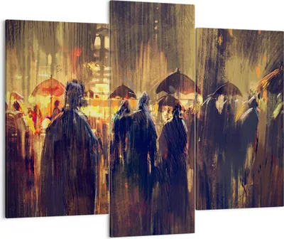 Produktbild von Bild auf Leinwand - Leinwandbild - Leute Regen so - 130x100cm - Wand Bild - Wanddeko - Wandbilder - Leinwanddruck - Bilder - Kunstdruck - Wanddekoration - Leinwand bilder - Wandkunst - CB130x100-3837