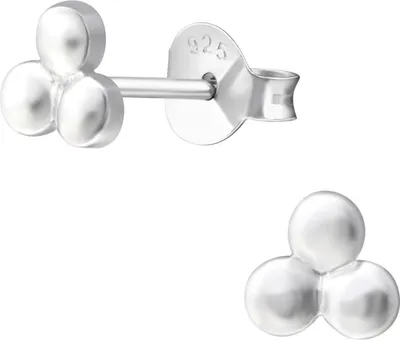 Produktbild von Ohrringe 925 Sterling Silber Ohrstecker mit drei Kreisen