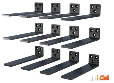 Obrázek produktu pro Robustní, přenosné konzole na upevnění polic – 12 kusů