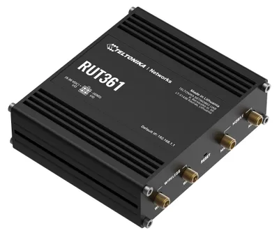 Immagine prodotto di Router industriale 4G LTE Teltonika RUT361 Cat 6 LTE, WiFi 4, 2x RJ45 100Mb/s, IP30